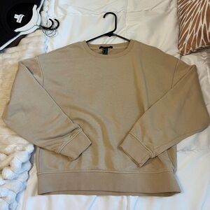 Basic tan crew neck sweatshirt